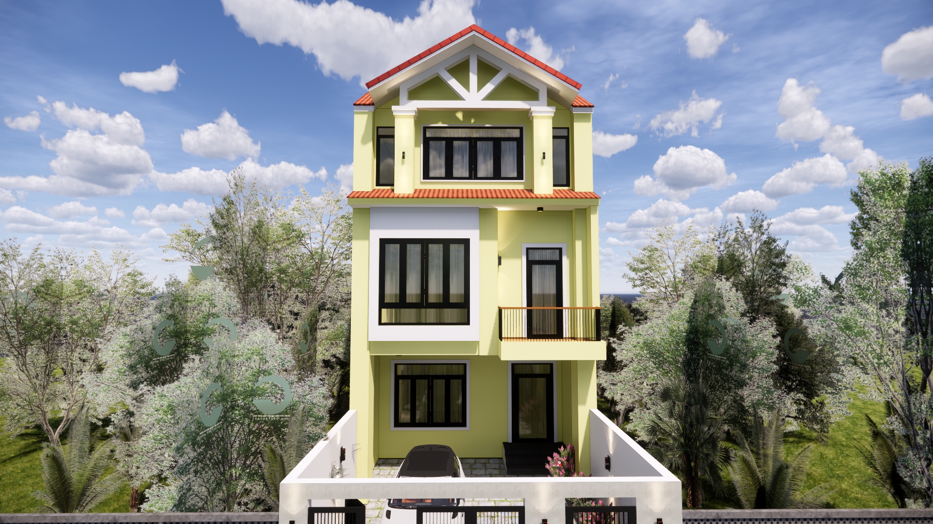 nhà phố 3 tầng diện tích 100m2