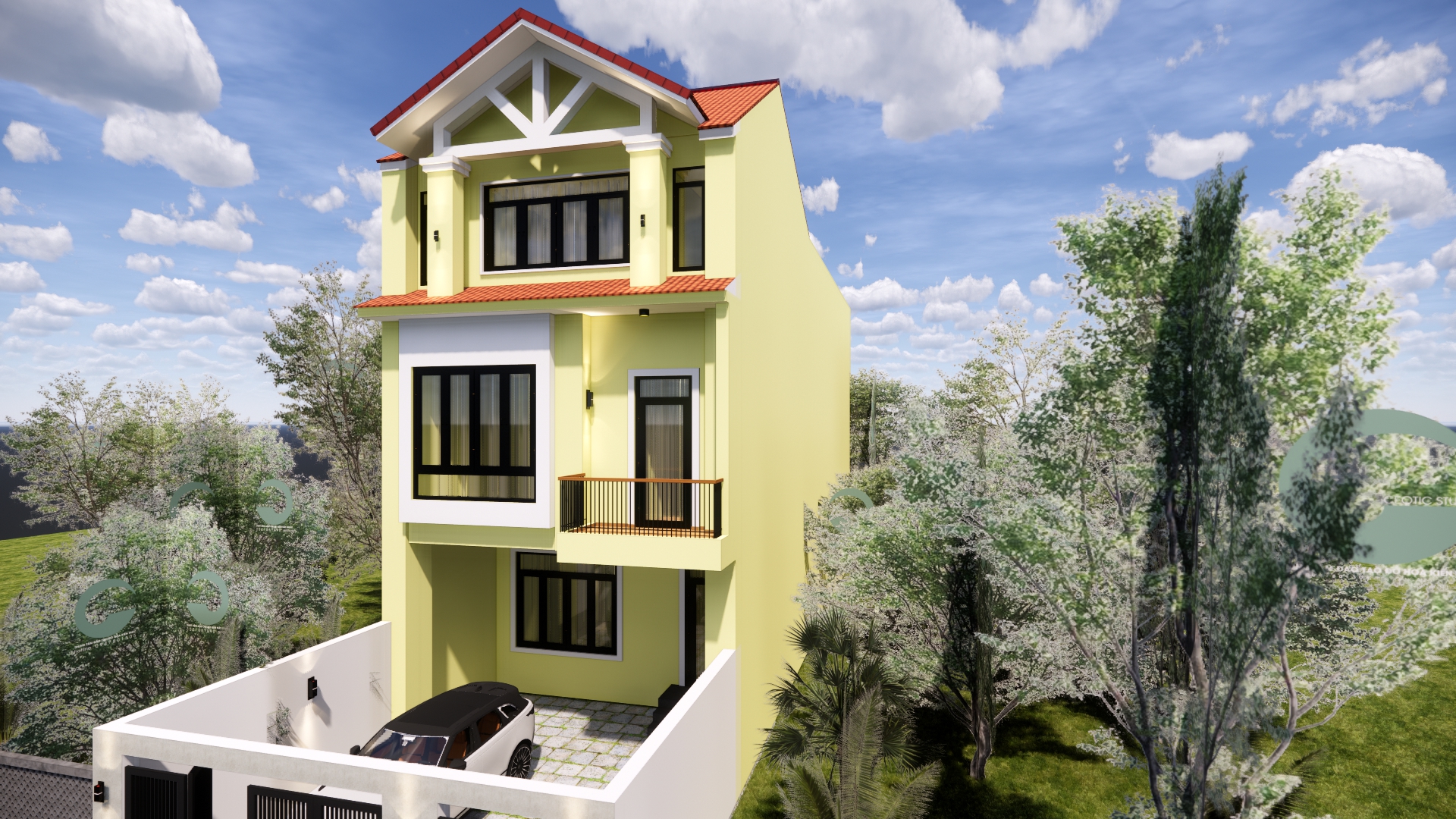 nhà phố 3 tầng diện tích 100m2